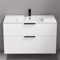 Wall Mounted Bathroom Vanity, Modern, 40